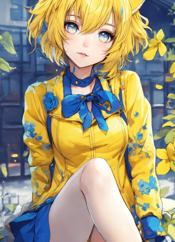 Mouth, Azure, Fashion, Yellow, Wig, Cool