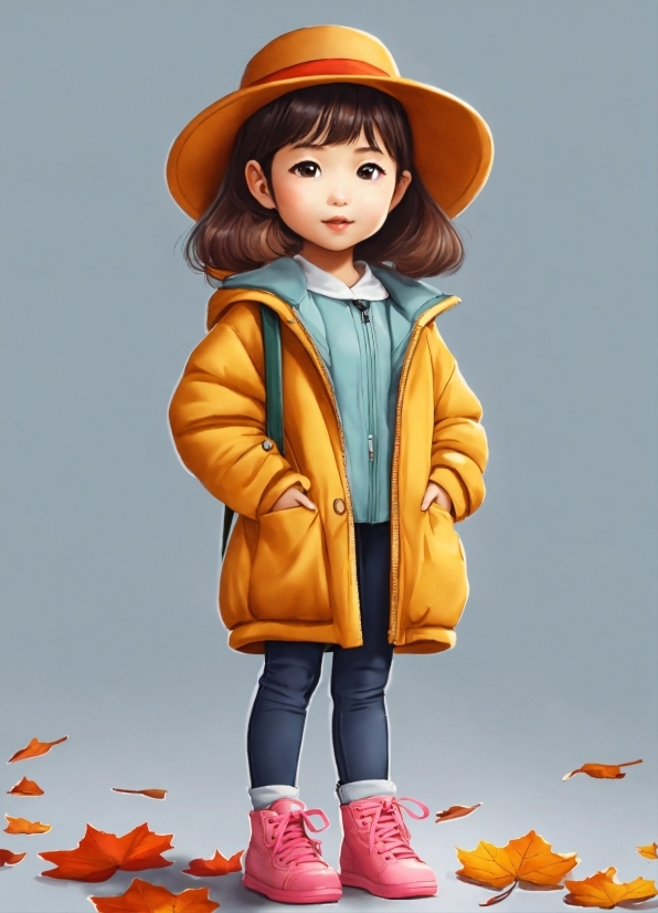 Face, Head, Outerwear, Hairstyle, Hat, Orange