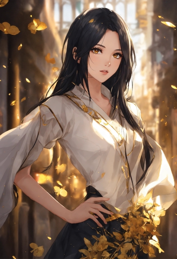 Black Hair, Fashion Design, Thigh, Long Hair, Art, Cg Artwork