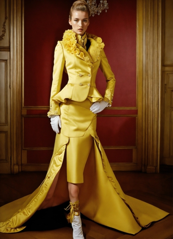 Fashion, Door, Sleeve, Waist, Yellow, Thigh