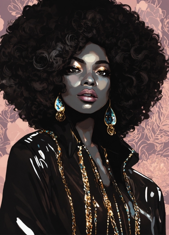 Hairstyle, Jheri Curl, Black, Human, Fashion, Art