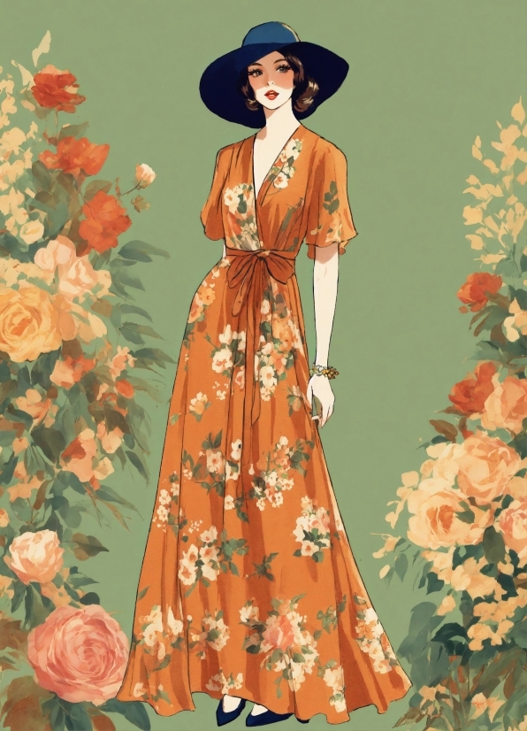 Flower, Plant, Dress, One-piece Garment, Botany, Textile