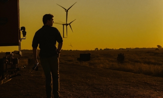 Sky, Windmill, Wind Farm, Natural Landscape, Landscape, Grassland