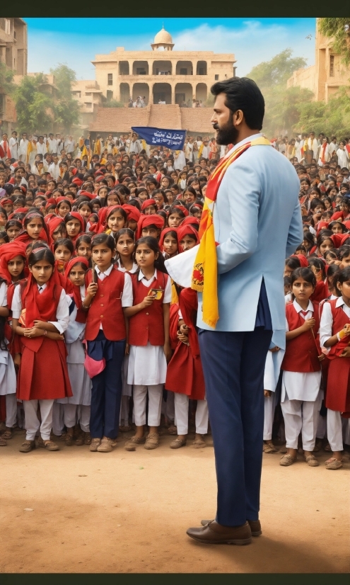 Gesture, Sky, Red, Crowd, Event, Tradition