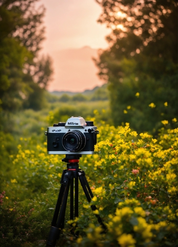 Plant, Sky, Cloud, Flower, Camera Lens, Tripod