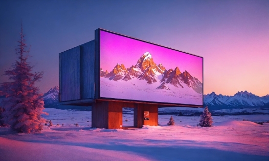 Cloud, Sky, Building, Purple, Tree, Snow