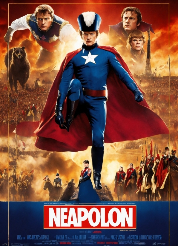 Cartoon, Poster, Art, Cape, Movie, Fictional Character