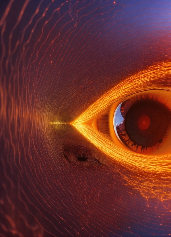 Eye, Amber, Orange, Wood, Water, Sky