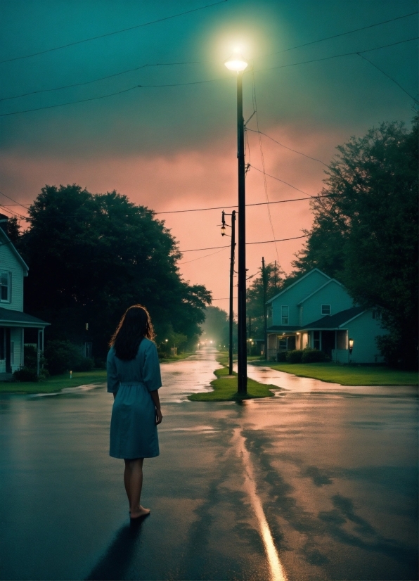 Sky, Atmosphere, Cloud, Street Light, Light, Blue