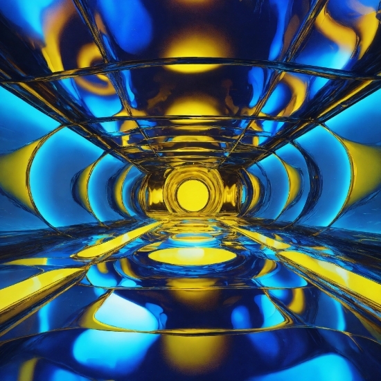 Blue, Light, Art, Symmetry, Gas, Circle