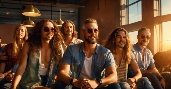 Smile, Watch, Jeans, Muscle, Window, T-shirt