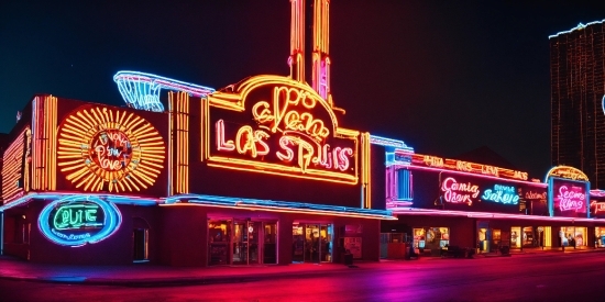 Building, Font, Electronic Signage, Entertainment, Facade, Neon