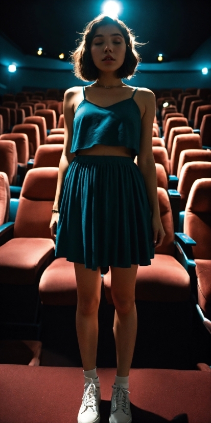 Joint, One-piece Garment, Dress, Blue, Flash Photography, Waist