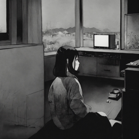 Window, Personal Computer, Computer, Black-and-white, Computer Monitor, Style