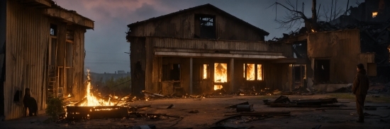 Building, Sky, Wood, Heat, Fixture, Landscape