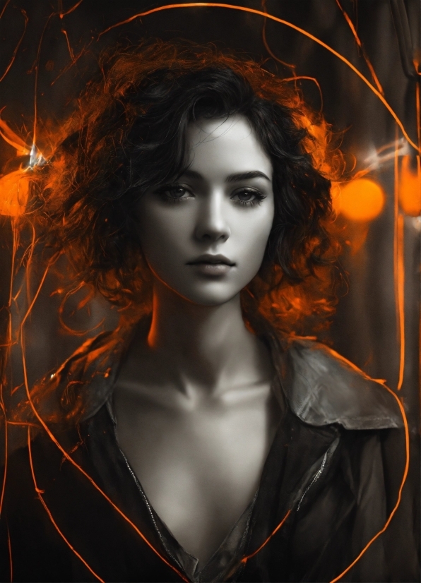 Hair, Hairstyle, Light, Flash Photography, Fashion, Orange