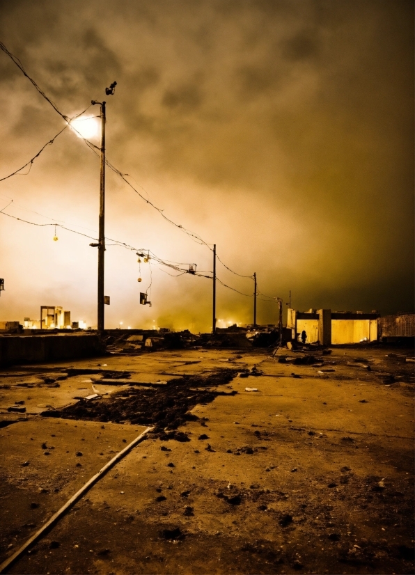 Cloud, Sky, Atmosphere, Street Light, Road Surface, Electricity