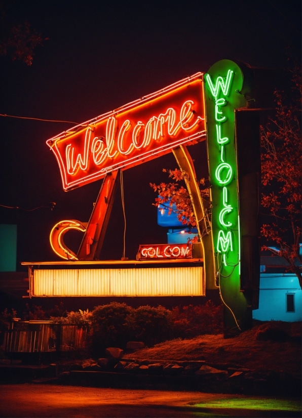 Building, Font, Electronic Signage, Neon, Landmark, Signage