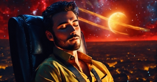 Beard, Human, Flash Photography, Space, Moustache, Astronomical Object