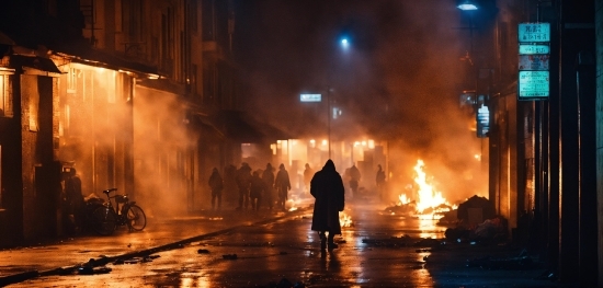 Water, Tire, Street Light, Wheel, Flame, Fire