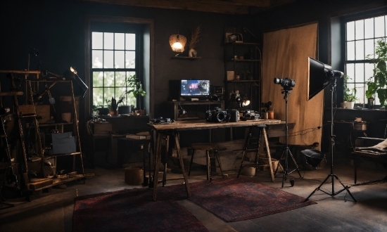 Table, Window, Television, Building, Wood, Living Room