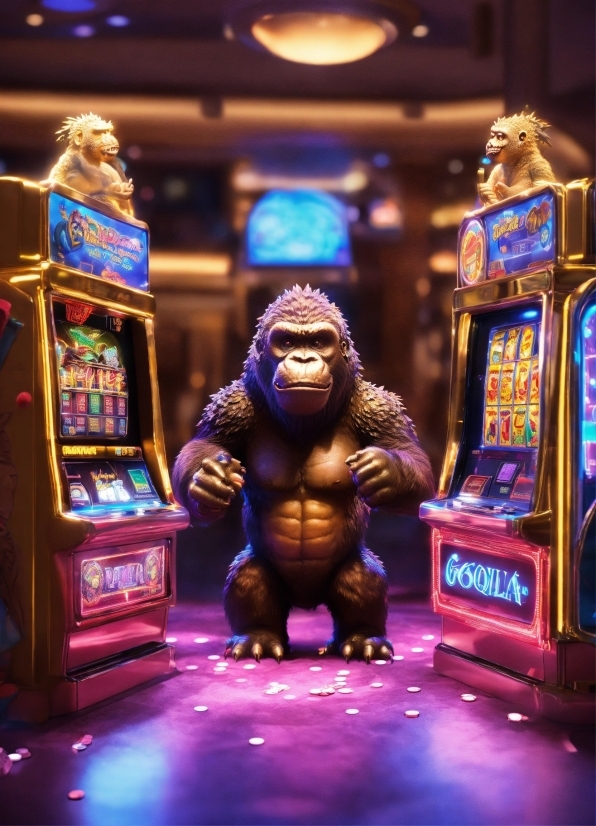 Light, Purple, Primate, Entertainment, Art, Games