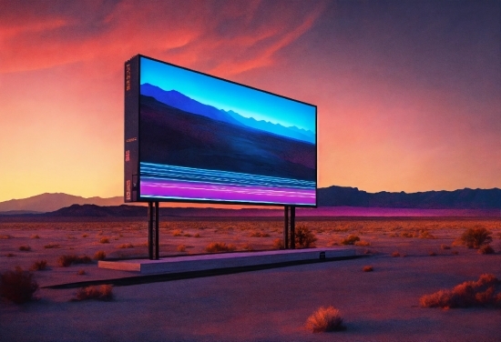 Sky, Natural Landscape, Billboard, Plant, Cloud, Television