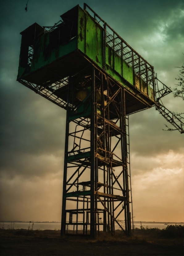 Cloud, Sky, Building, Tower, Gas, Fixture