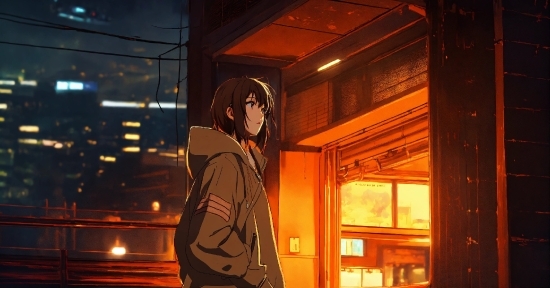 Cg Artwork, Art, Darkness, Brown Hair, Sky, Illustration