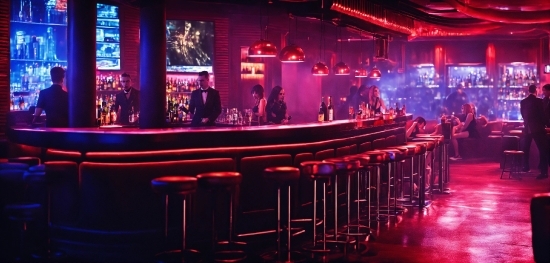 Purple, Drinking Establishment, Architecture, Entertainment, Chair, Barware