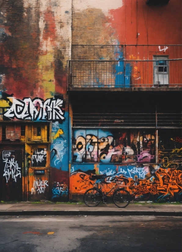 Brown, Infrastructure, Orange, Architecture, Graffiti, Brick