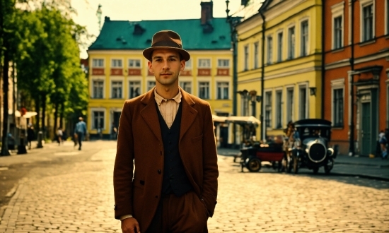 Building, Window, Vehicle, Hat, Travel, Headgear