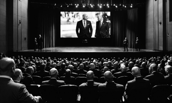 Photograph, White, Black, Curtain, Entertainment, Crowd