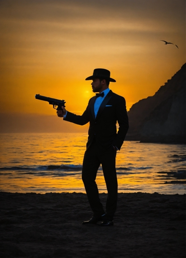 Water, Sky, Musical Instrument, Cloud, People In Nature, Hat