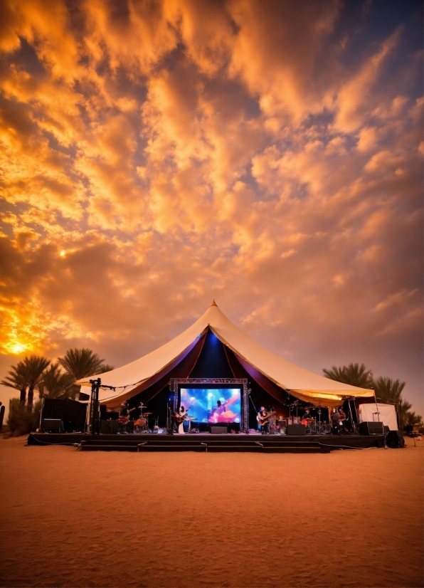 Cloud, Sky, Atmosphere, Tent, Shade, Dusk