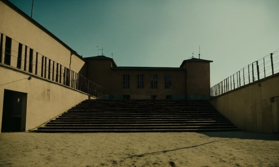 Sky, Window, Building, Stairs, Facade, Landscape