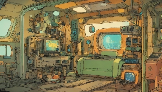 Machine, Gas, Wood, Engineering, Illustration, Industry