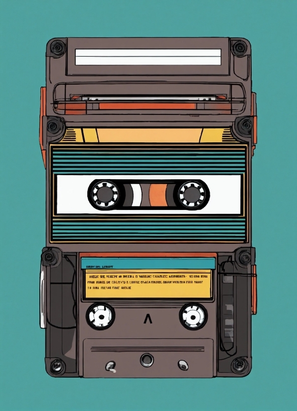 Compact Cassette, Cartoon, Font, Cassette Deck, Art, Illustration