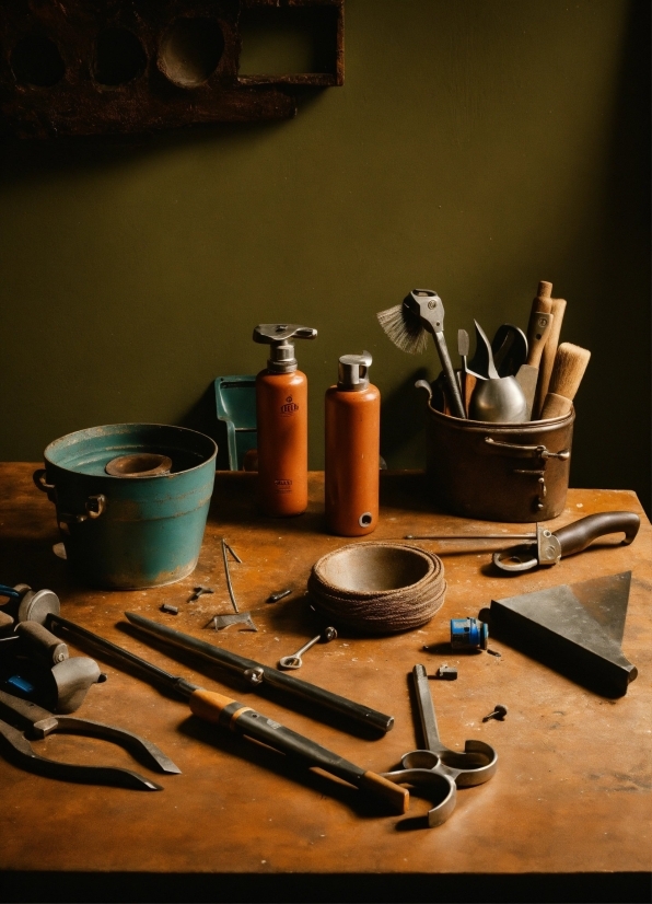 Brown, Wood, Table, Office Supplies, Kitchen Utensil, Gas