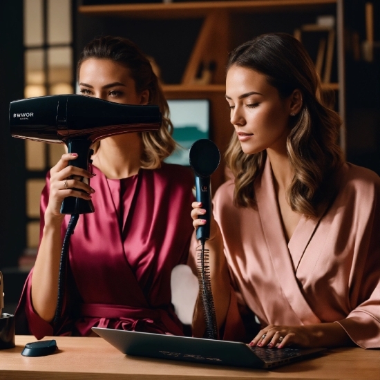 Microphone, Hairstyle, Human, Dress, Musician, Eyewear