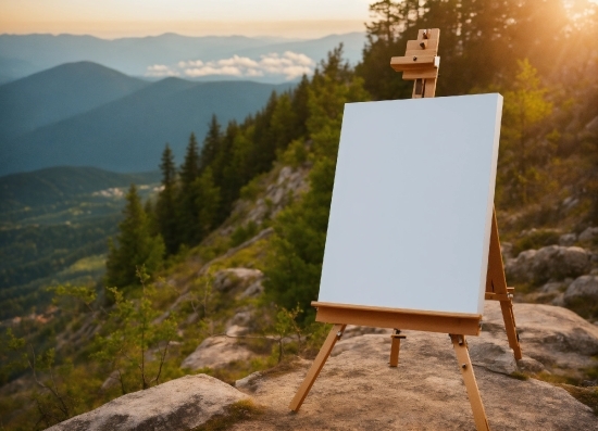 Sky, Easel, Light, Mountain, Plant, Tree