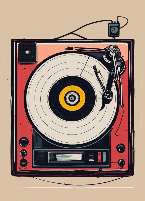 Data Storage Device, Record Player, Art, Font, Circle, Electronic Device