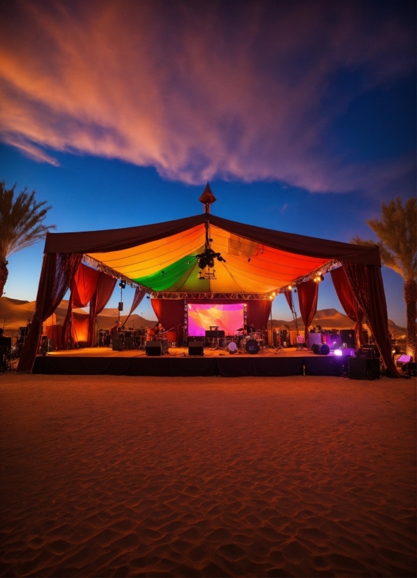 Cloud, Sky, Tent, Building, Shade, Landscape