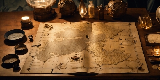 Light, Map, Lighting, World, Art, Wood