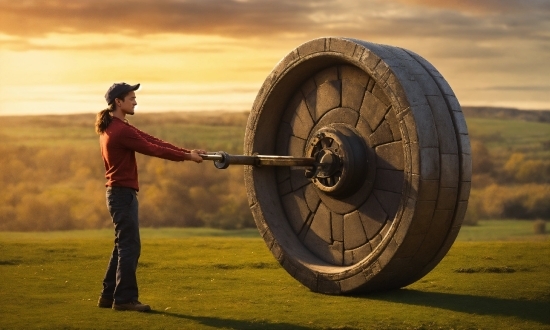 Cloud, Sky, Wheel, Automotive Tire, Flash Photography, Grass