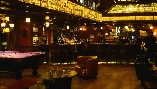 Drinking Establishment, Billiard Table, Billiard Room, Building, Table, Chair