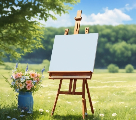 Plant, Easel, Table, Furniture, Sky, Flower