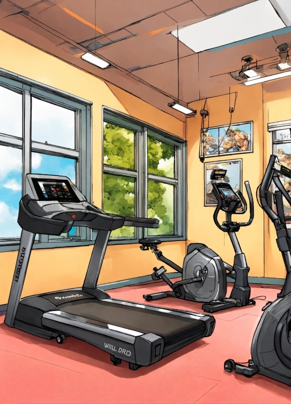 Exercise Machine, Window, Interior Design, Flooring, Floor, Building