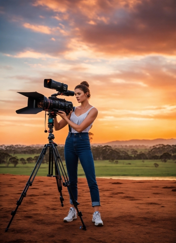 Cloud, Sky, Videographer, Flash Photography, Camera Lens, Tripod