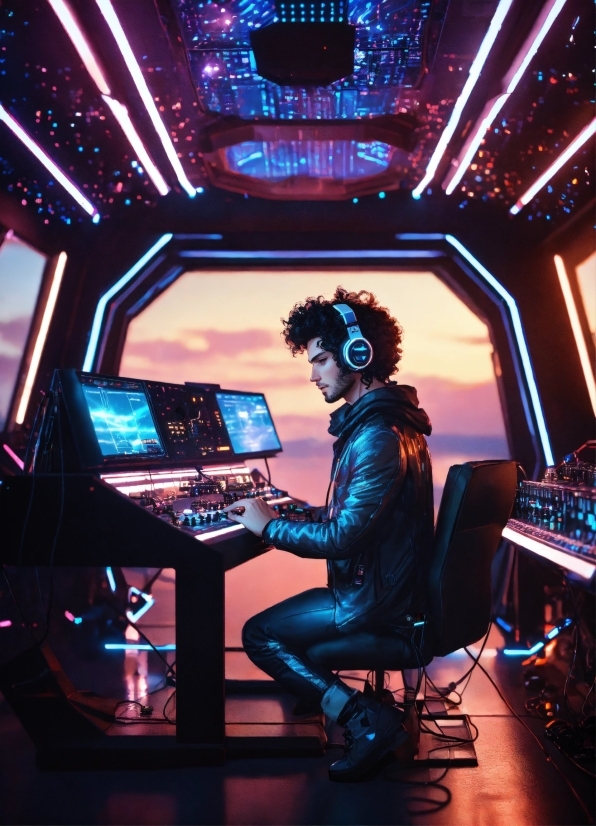 Light, Blue, Lighting, Entertainment, Computer Keyboard, Musician